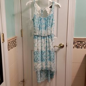 Turquoise print dress